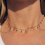 Rainbow Charm Dainty Necklace