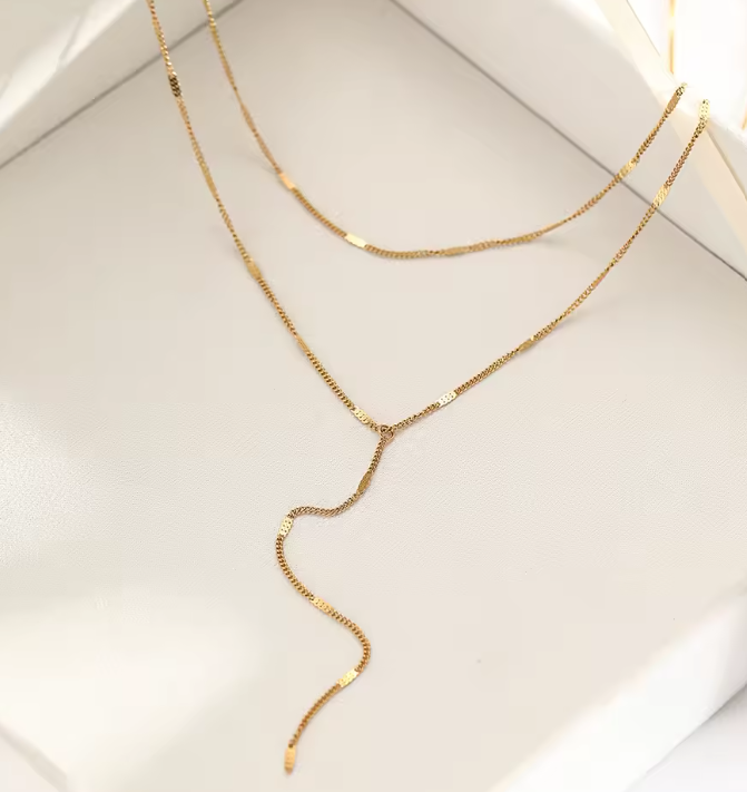 Y-Shaped Fringe Necklace