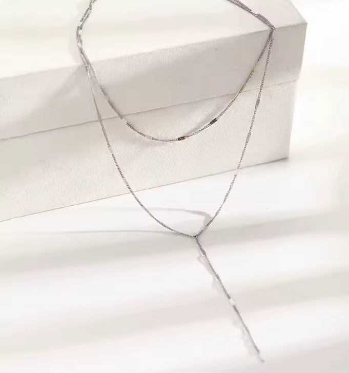Y-Shaped Fringe Necklace