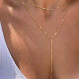 Y-Shaped Fringe Necklace