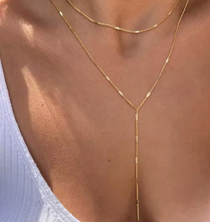 Y-Shaped Fringe Necklace
