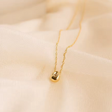 Gold Water Drop Pendant Necklace