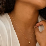 Gold Water Drop Pendant Necklace