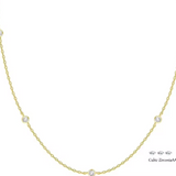 Elegant Cubic Zirconia Station Necklace