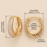 Silver Pavé Hoops