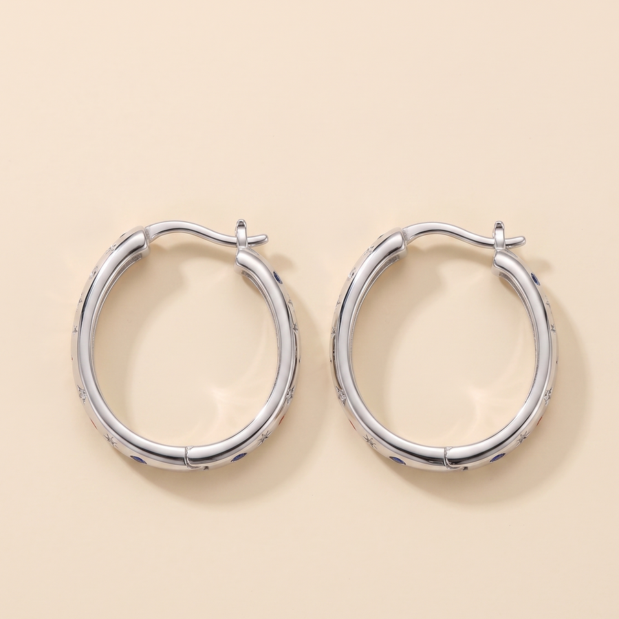 Midnight Stardust Hoops