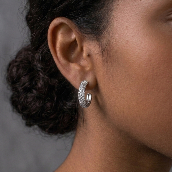 Zircon C-Shaped Ear Cuffs
