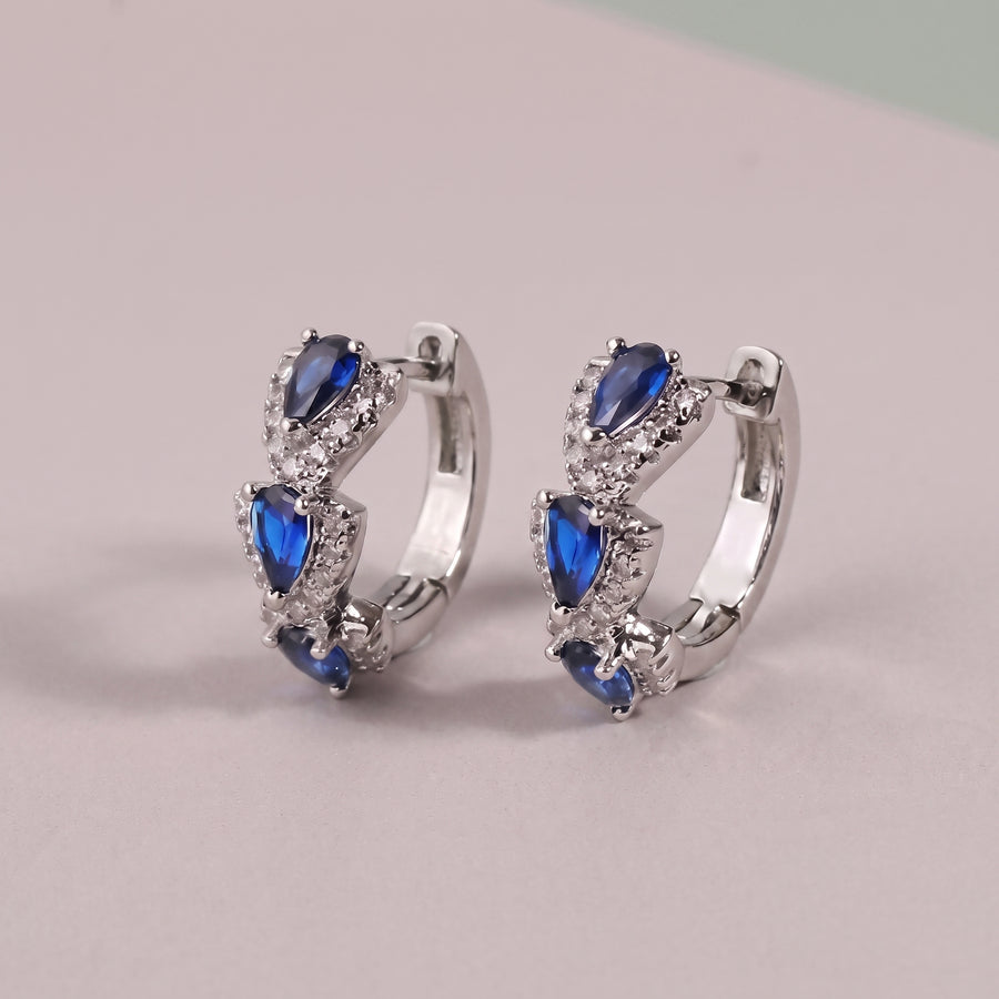 Sapphire Blue Crystal Earrings