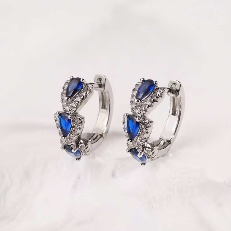 Sapphire Blue Crystal Earrings