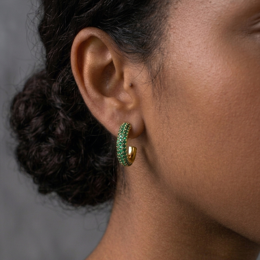 Zircon C-Shaped Ear Cuffs