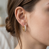 Silver Pavé Hoops