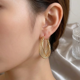 Braided Gold Hoop Earrings