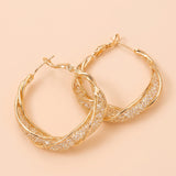 Braided Gold Hoop Earrings