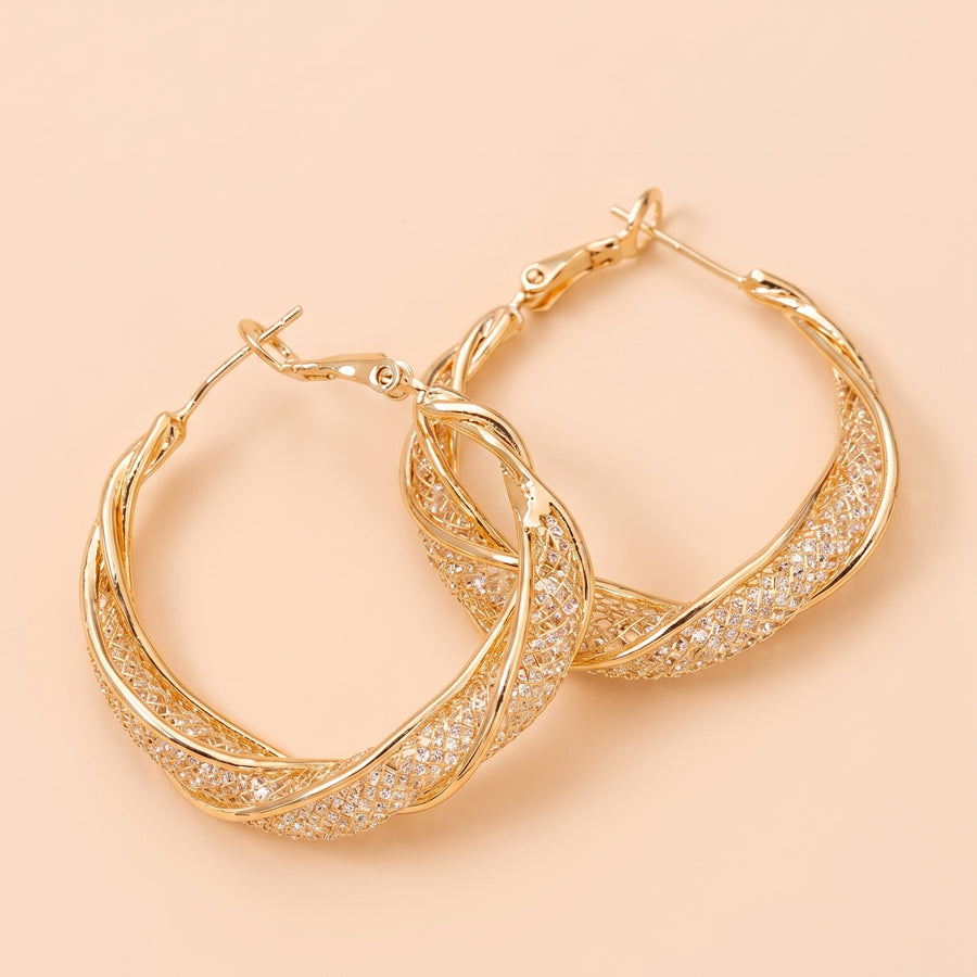 Braided Gold Hoop Earrings