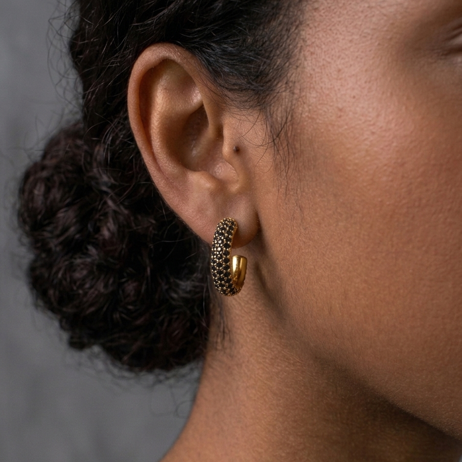 Zircon C-Shaped Ear Cuffs