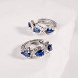 Sapphire Blue Crystal Earrings