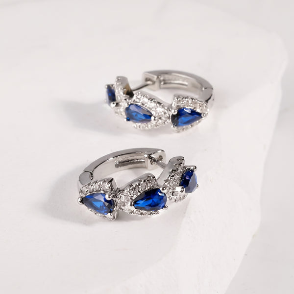 Sapphire Blue Crystal Earrings